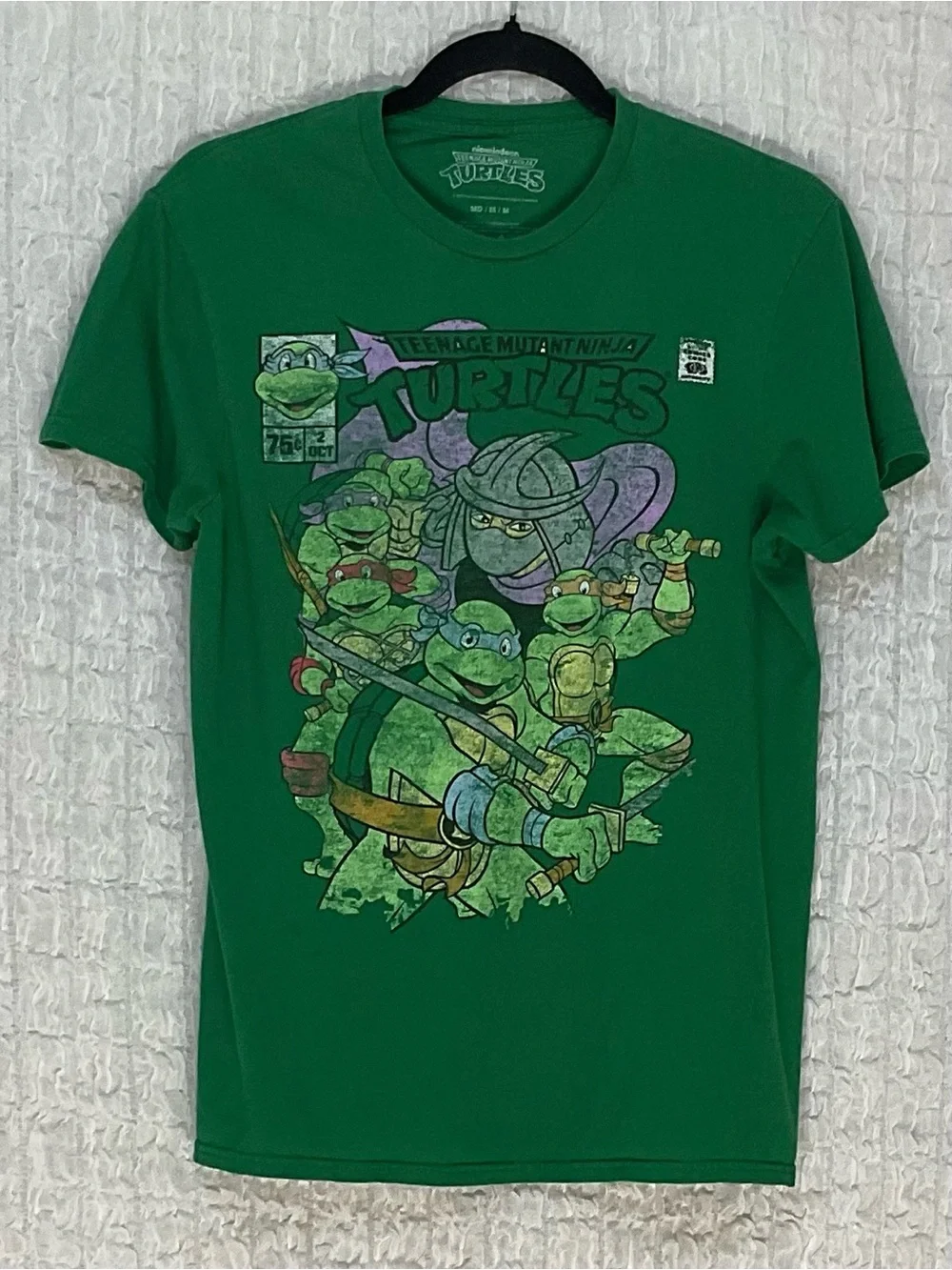 Teenage Mutant Ninja Turtles Boys Green Graphic T-Shirt Youth Medium TMNT